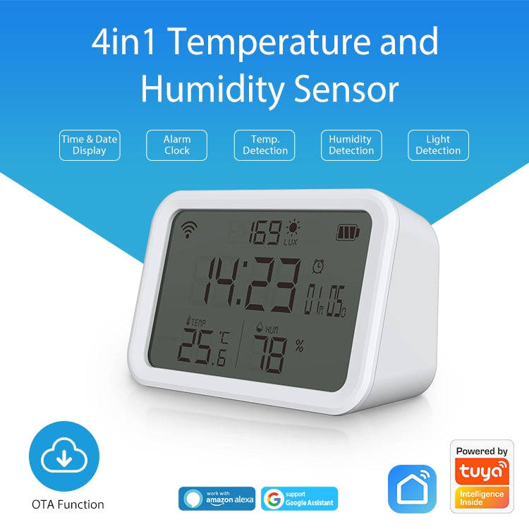 NEO NAS-CW01W WiFi 4 in1 Temperature + Humidity Sensor