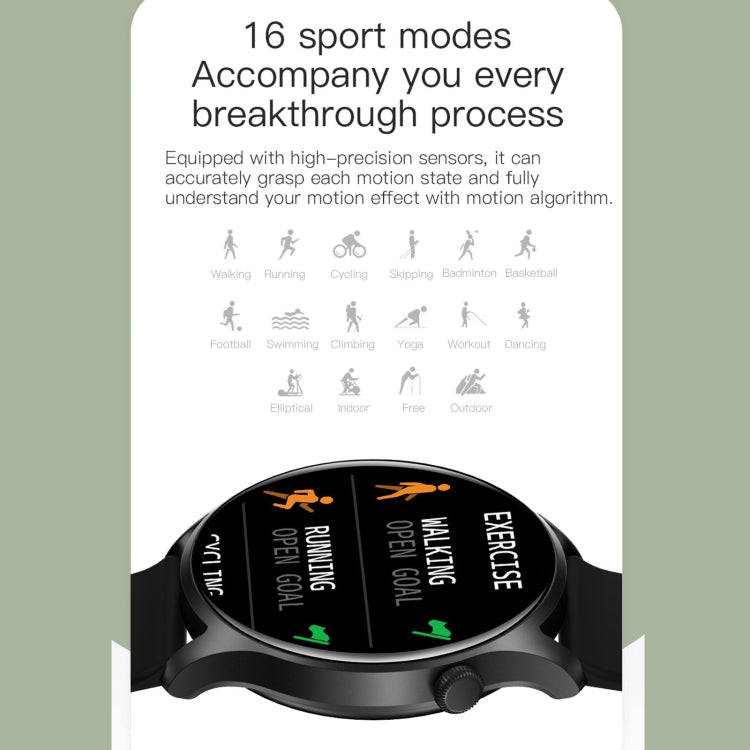 KC08 1.28 inch IPS Screen Smart Wristband, Support Sleep Monitoring/Heart Rate Monitoring(White)