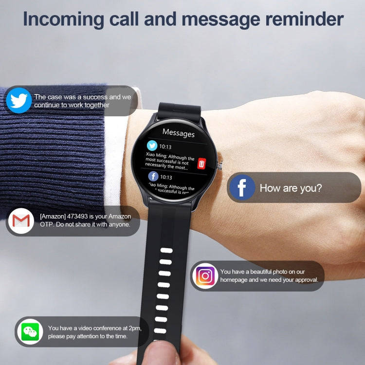 L1 1.32 inch IPS Color Screen Smart Wristband, Support Sleep Monitoring/Heart Rate Monitoring(Black)
