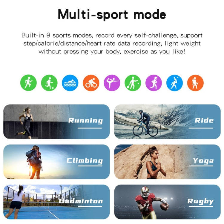 A60 1.32 inch IPS HD Screen Smart Watch, Support Bluetooth Calling/Blood Pressure Monitoring(Pink)