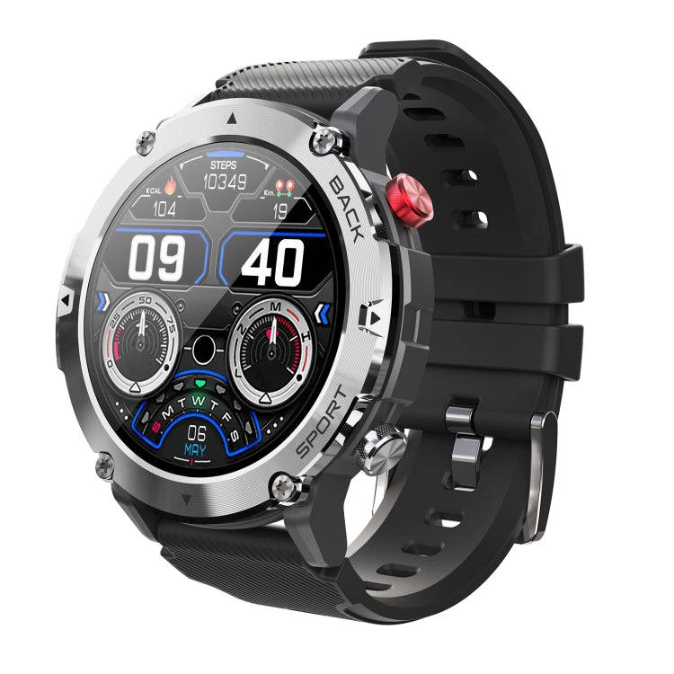C21 1.32 inch HD Screen Smart Watch, Support Heart Rate Monitoring/Blood Oxygen Monitoring(Silver)