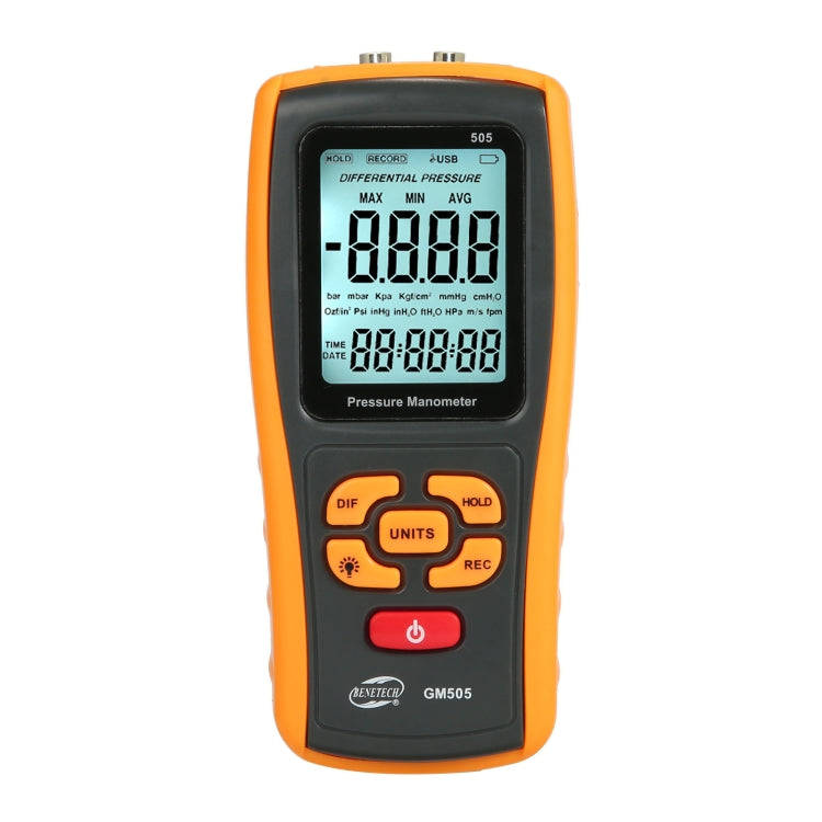BENETECH GM505 Portable Pressure Gauge, Battery Not Included