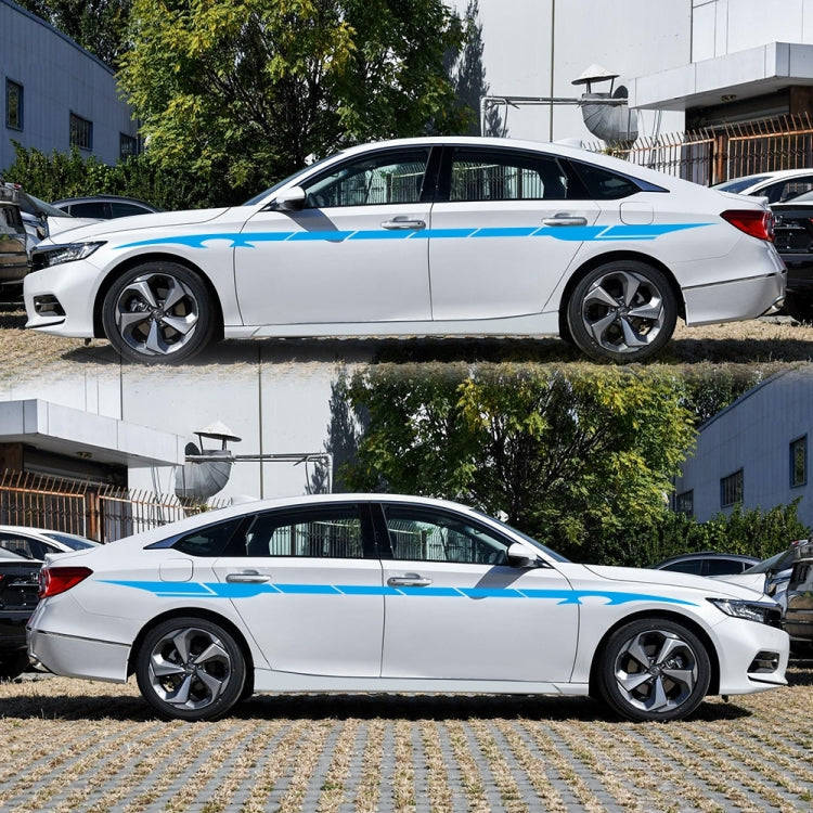 2 PCS/Set D-178 Waistline Pattern Car Modified Decorative Sticker(Blue)
