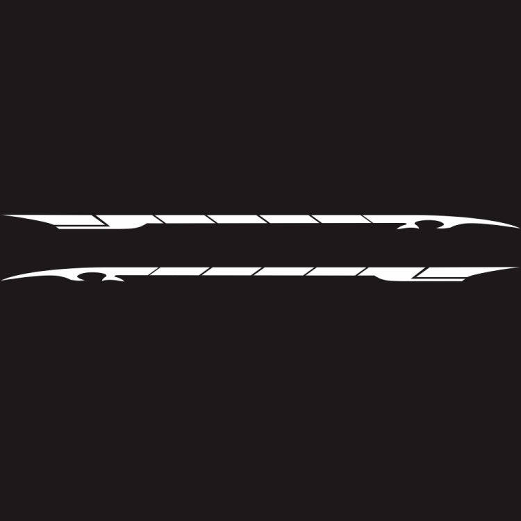 2 PCS/Set D-178 Waistline Pattern Car Modified Decorative Sticker(White)