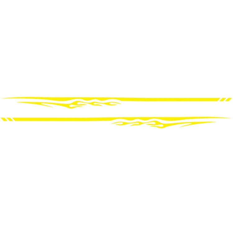 2 PCS/Set D-280 Flame Streak Pattern Car Modified Decorative Sticker(Yellow)