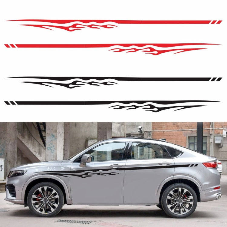 2 PCS/Set D-280 Flame Streak Pattern Car Modified Decorative Sticker(Yellow)