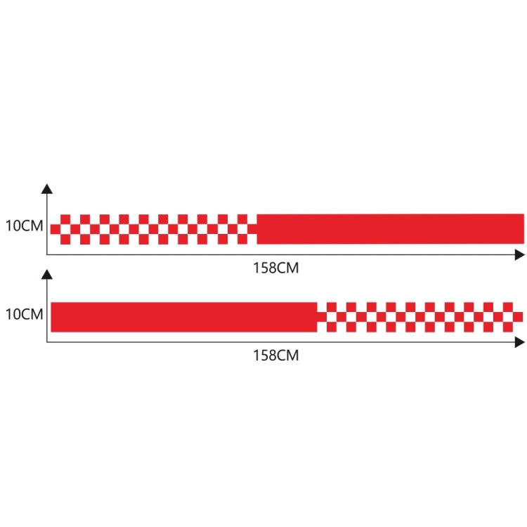 2 PCS/Set D-282 Waistline Pattern Car Modified Decorative Sticker(Red)