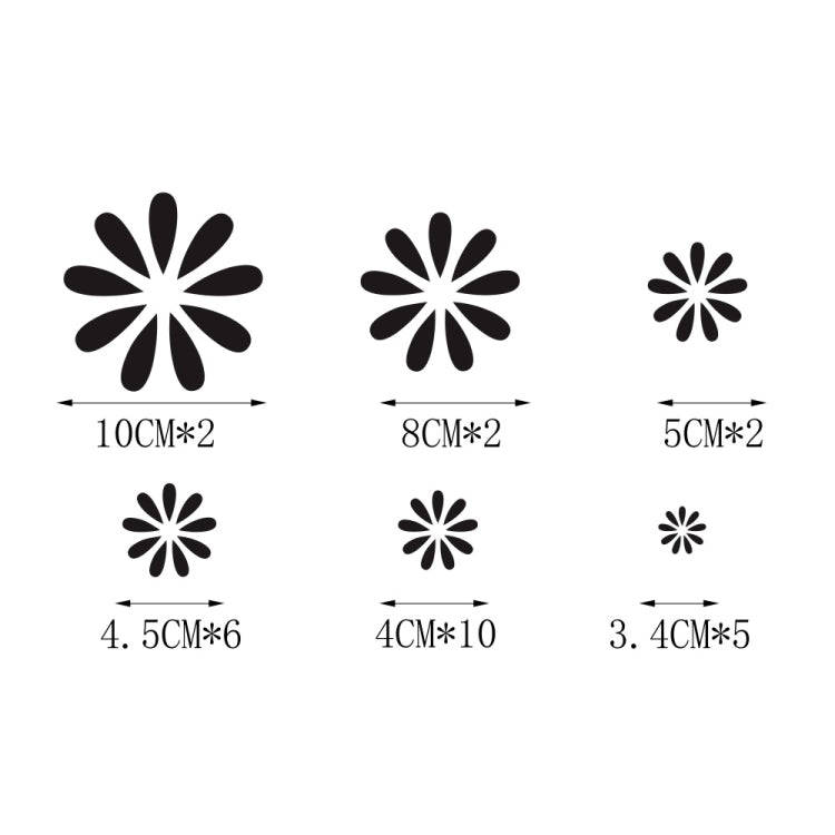 2 PCS/Set D-483 Flower Pattern Car Modified Decorative Sticker(Black)