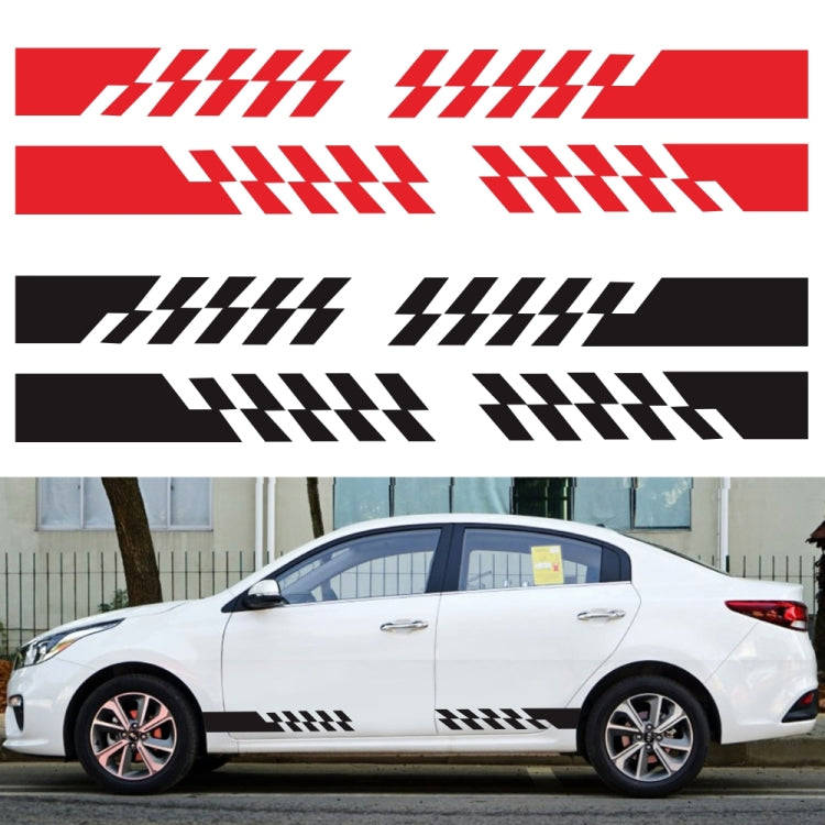 2 PCS/Set D-487 Stripe Pattern Car Modified Decorative Sticker(Black)