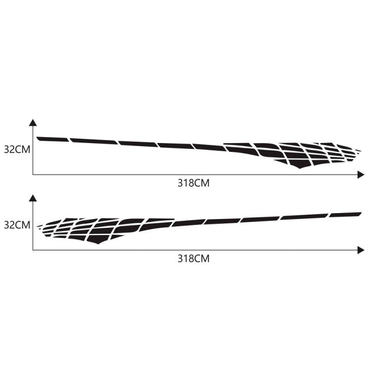 2 PCS/Set D-501 Plaid Pattern Car Modified Decorative Sticker(Black)