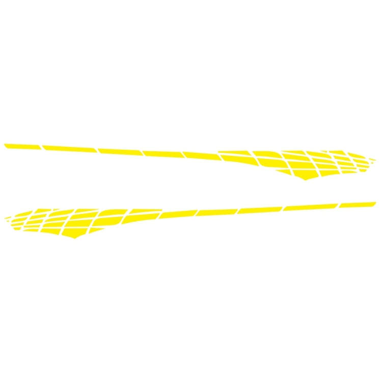 2 PCS/Set D-501 Plaid Pattern Car Modified Decorative Sticker(Yellow)