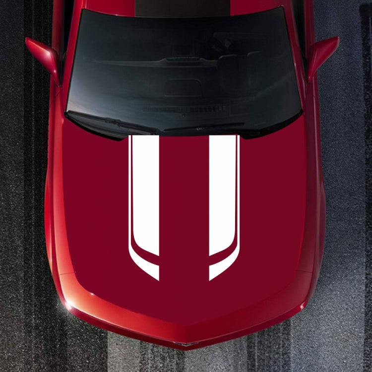 D-711 Stripe Pattern Car Modified Hood Decorative Sticker(White)
