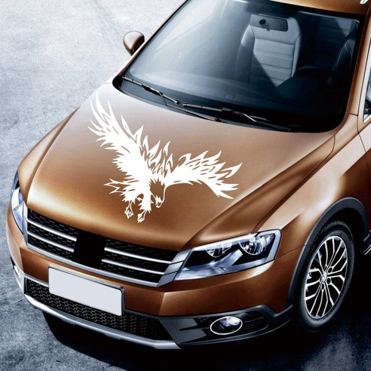 D-733 Eagle Pattern Car Modified Hood Decorative Sticker(White)
