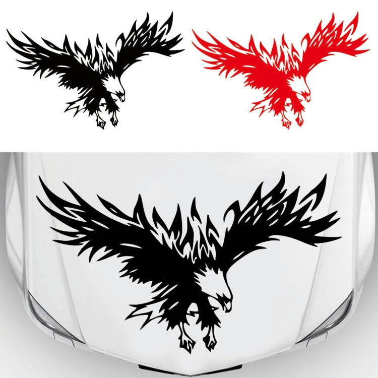 D-733 Eagle Pattern Car Modified Hood Decorative Sticker(White)