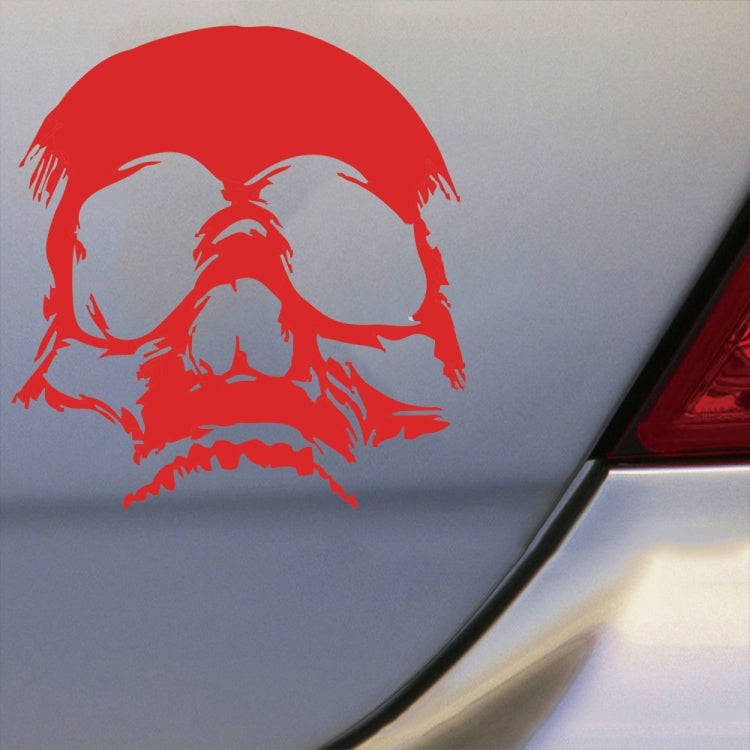 D-774 Evil Skull Pattern Car Modified Decorative Sticker(Red)