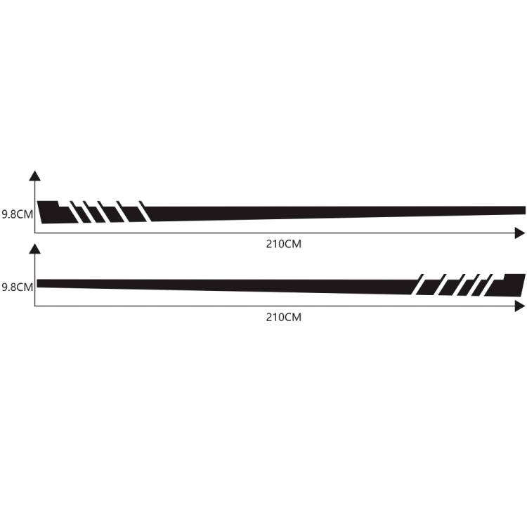 2 PCS/Set D-854 Stripe Pattern Car Modified Decorative Sticker(Black)