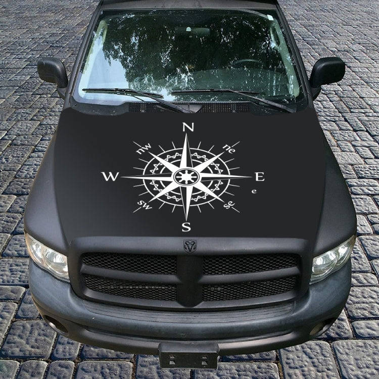 D-863 Compass Pattern Car Modified Decorative Sticker(White)