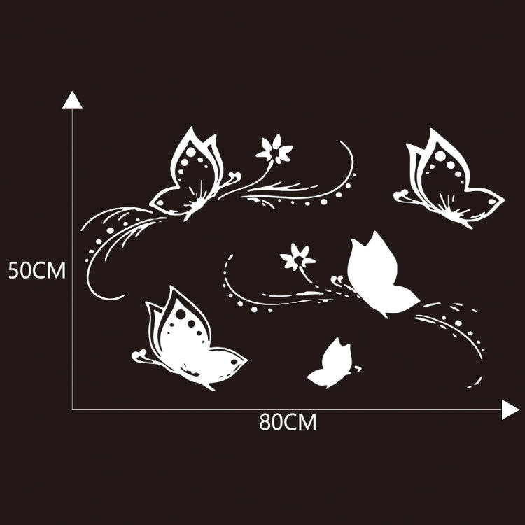 D-907 Butterflies Pattern Car Modified Decorative Sticker(White)
