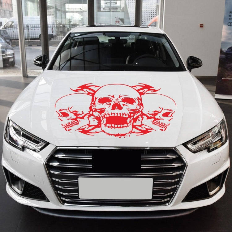 D-923 Three Skulls Pattern Car Modified Decorative Sticker(Red)