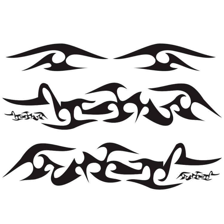 2 PCS/Set D-925 Flame Pattern Car Modified Decorative Sticker(Black)