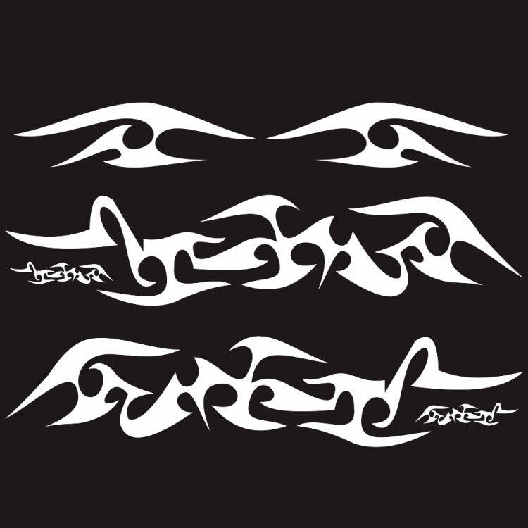 2 PCS/Set D-925 Flame Pattern Car Modified Decorative Sticker(White)