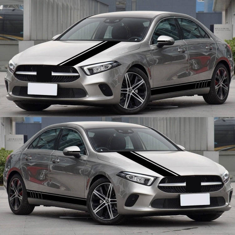D-930 Lines Pattern Car Modified Decorative Sticker(Black)