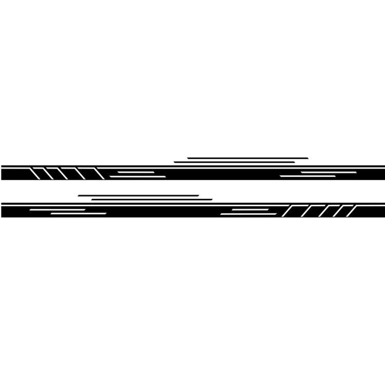 2 PCS/Set D-932 Stripe Pattern Car Modified Decorative Sticker(Black)