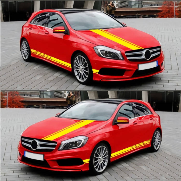 D-936 Stripe Pattern Car Modified Decorative Sticker(Yellow)