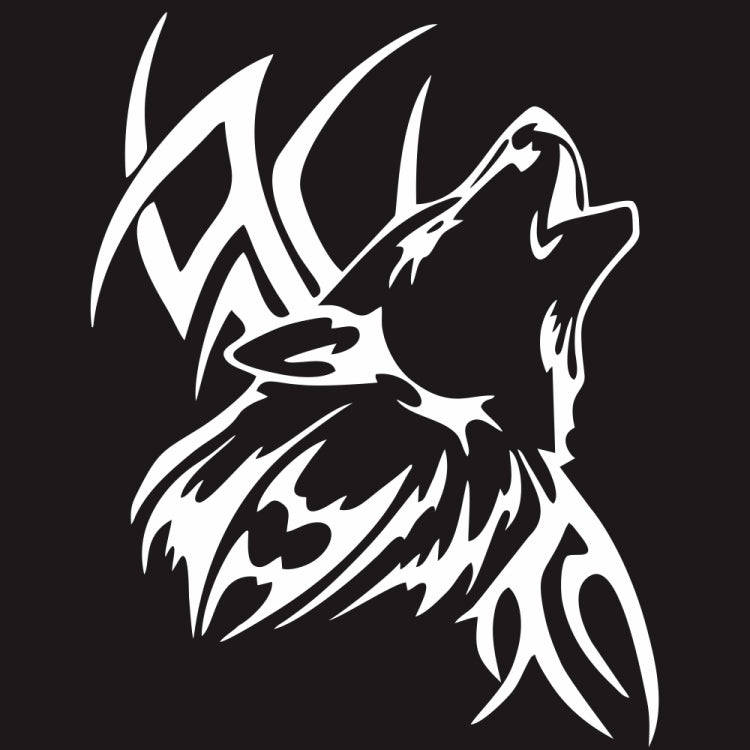D-967 Wolf Tribe Pattern Car Modified Decorative Sticker(White)