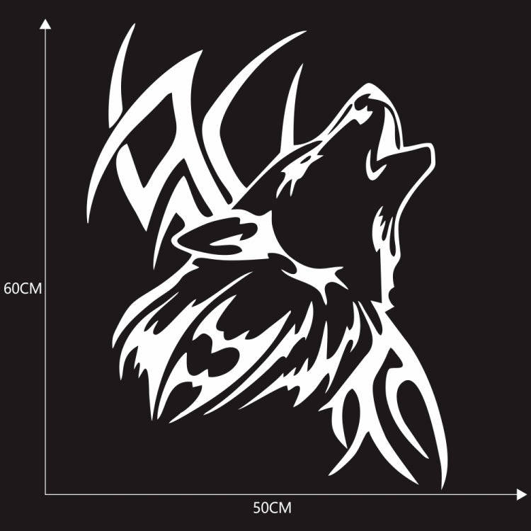 D-967 Wolf Tribe Pattern Car Modified Decorative Sticker(White)