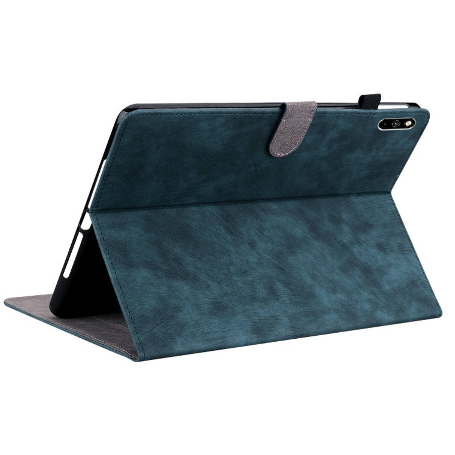 For Huawei MatePad Pro 10.8 2021/2018 Tiger Pattern PU Tablet Case(Dark Blue)