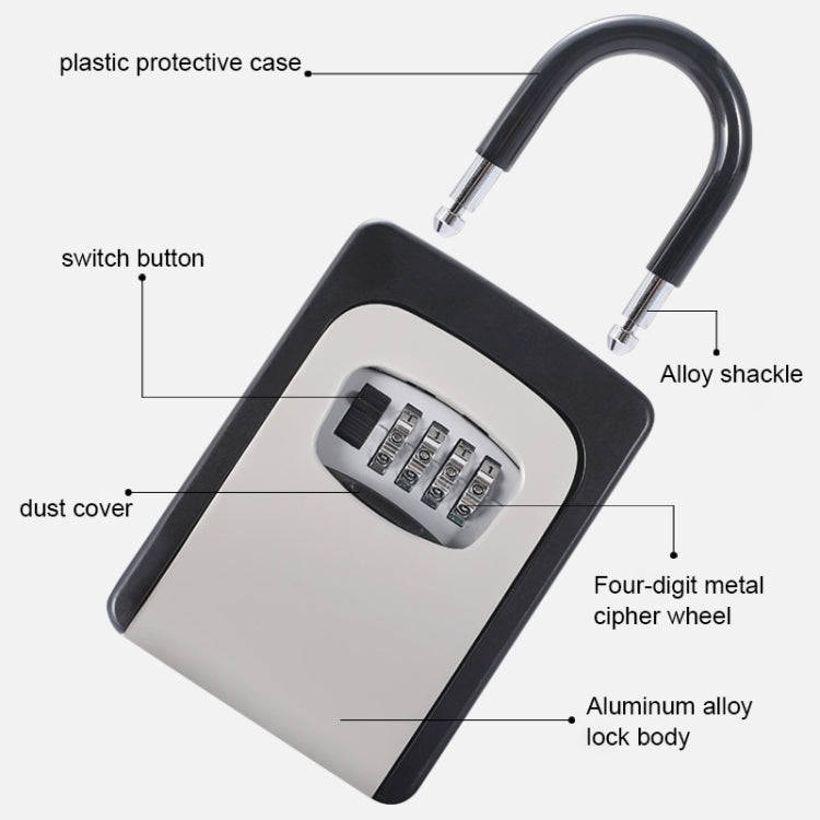 KS6500 Installation-free Hanging Decoration Key Password Box(Black)