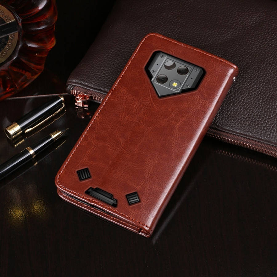 For Blackview BV9800 Pro idewei Crazy Horse Texture Horizontal Flip Leather Case with Holder & Ca...