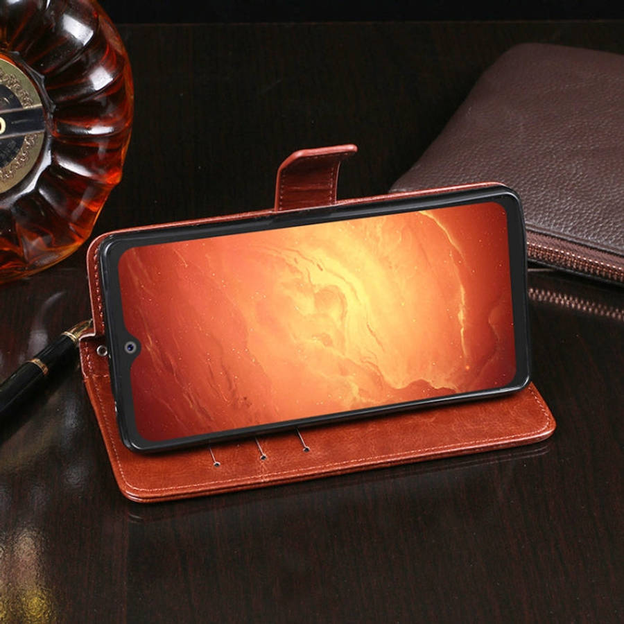 For Blackview BV9800 Pro idewei Crazy Horse Texture Horizontal Flip Leather Case with Holder & Ca...
