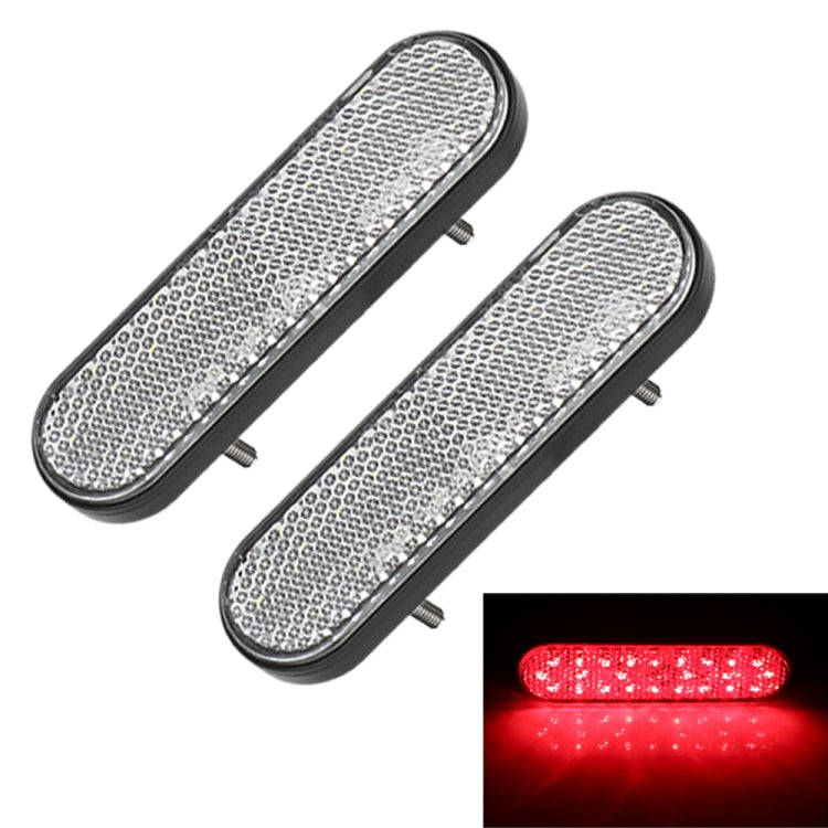 2 PCS 24LED Reflector Brake Light Turn Signal Light(White Shell Red Light)