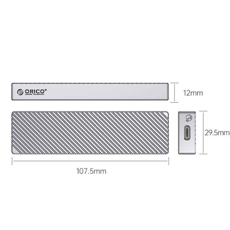 ORICO FV15C3-G2-SV 10Gbps USB3.2 Gen2 Type-C M.2 NVMe/NGFF(SATA) Dual Protocol SSD Enclosure(Silver)