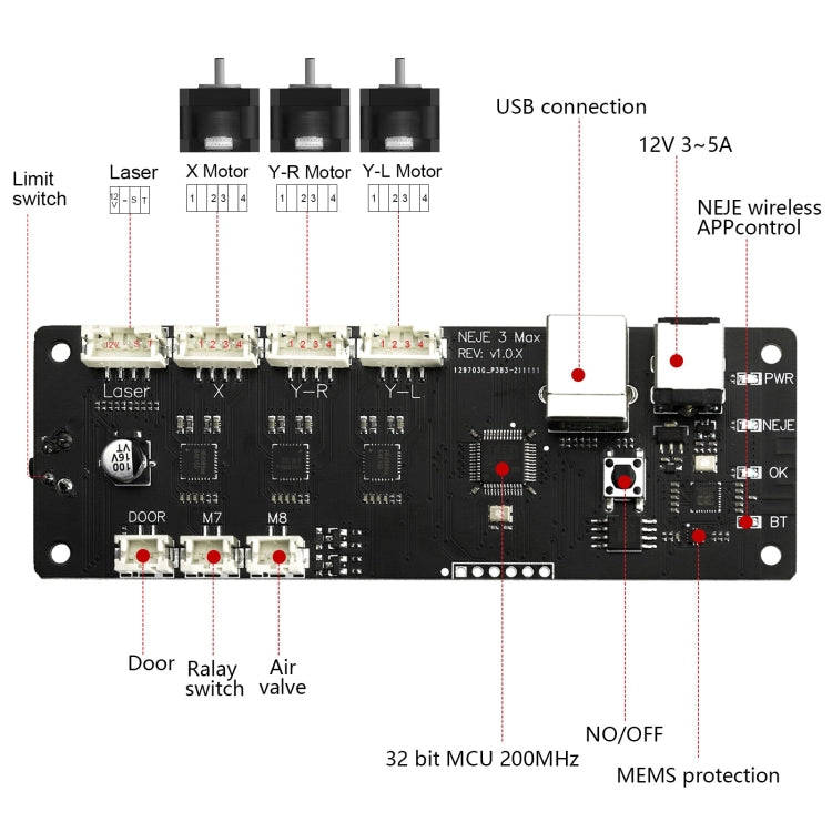 NEJE MASTER 3 MAX Laser Engraver with E30130 Laser Module(US Plug)