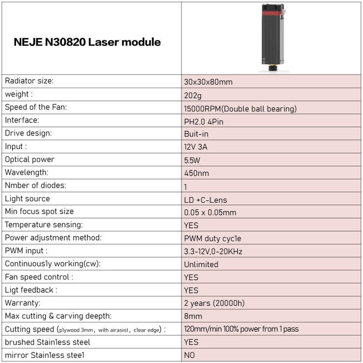 NEJE MASTER 3 Laser Engraver with N30820 Laser Module(US Plug)