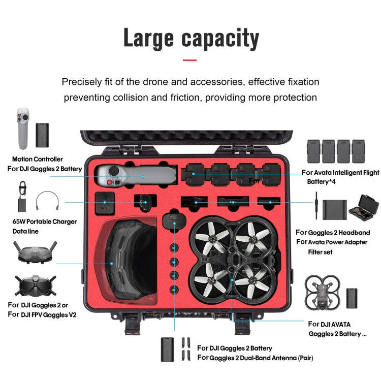 STARTRC ABS Waterproof Shockproof Suitcase Storage Box For DJI Avata / Goggles 2 / / FPV Goggles ...