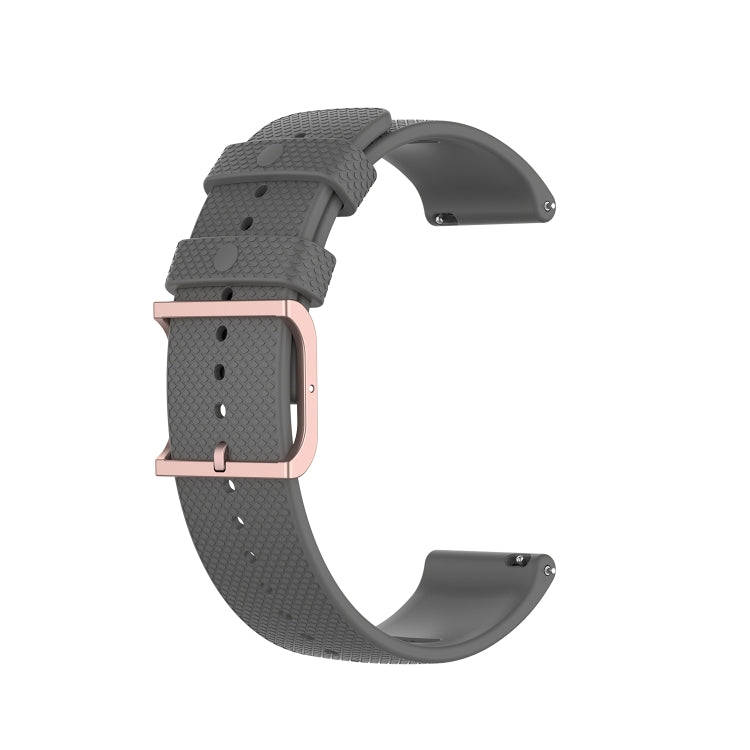 For Coros Apex 46mm / Apex Pro Rose Gold Square Buckle Silicone Watch Band(Grey)