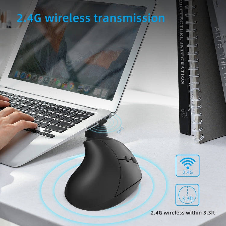 X10 2.4G Wireless Rechargeable Vertical Ergonomic Gaming Mouse(Black)