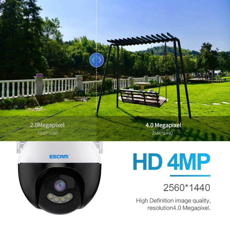 ESCAM QF300 4MP Smart WiFi IP Camera Support AI Humanoid Detection/Auto Tracking/Cloud Storage/Tw...