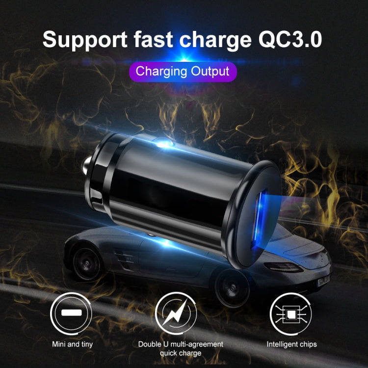 SY-681 Cigarette Lighter Conversion Plug Multi-function USB Car Fast Charger(White)