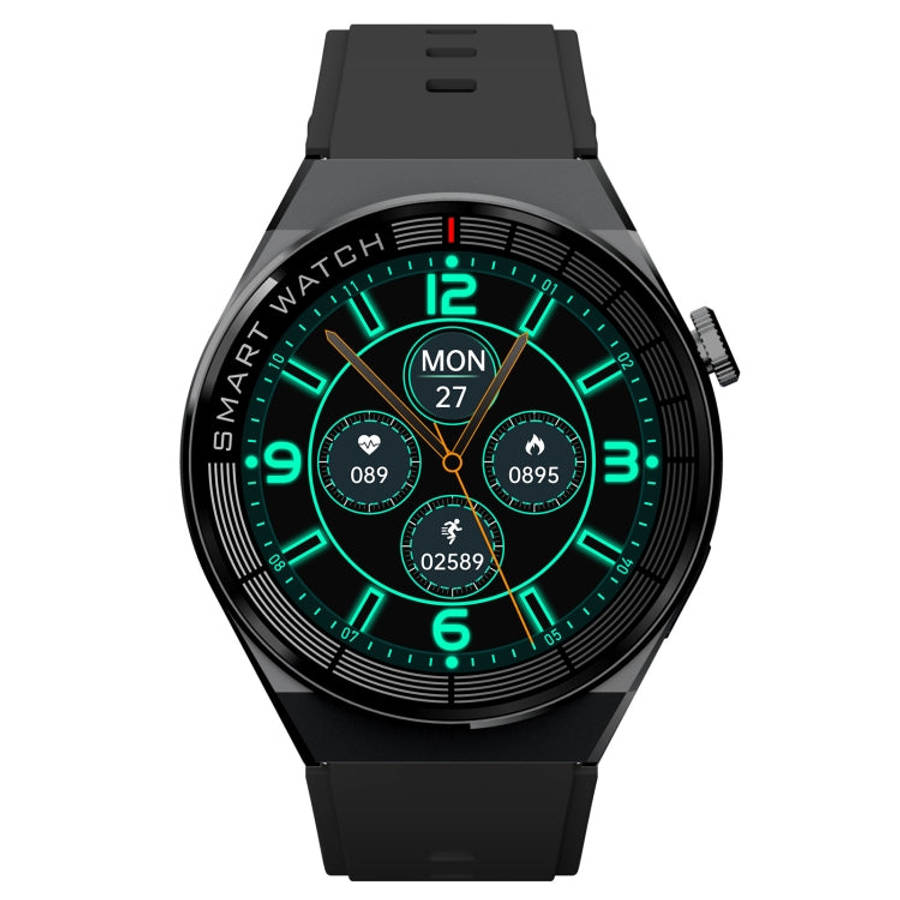 GW69 Plus Smart Watch, Support BT Call / Heart Rate / Blood Pressure / Blood Oxygen(Black + Silic...