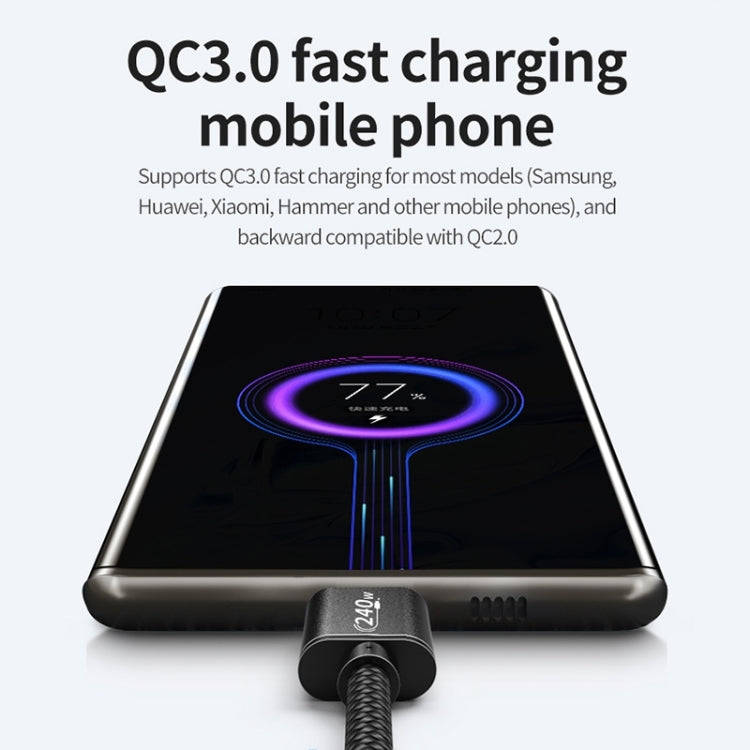 PD240W USB-C / Type-C to Type-C Fast Charging Data Cable, Length:2m(Black)