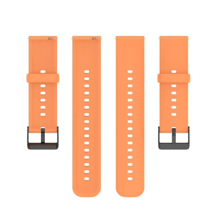 For Realme Watch 3 Solid Color Soft Silicone Watch Band(Orange)