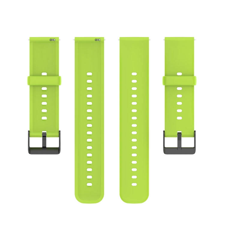 For Realme Watch 3 Solid Color Soft Silicone Watch Band(Lime Green)