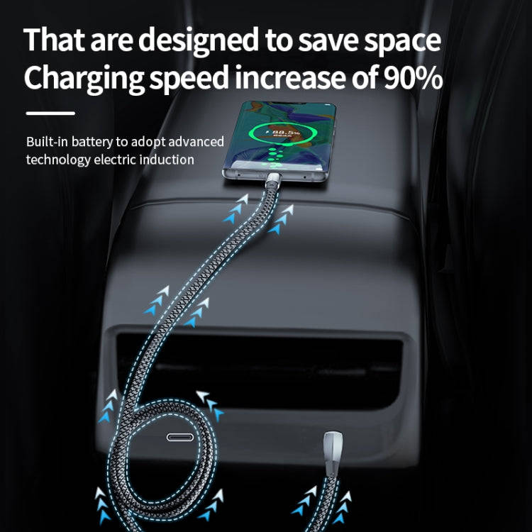 3A USB-C/Type-C to USB-C/Type-C Elbow Fast Charge Data Cable, Length:2m(Grey)