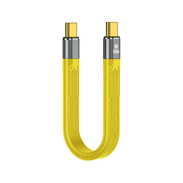 100W 40Gbps USB-C/Type-C to USB-C/Type-C FPC Flexible Data Cable, Length: 13.8cm(Yellow)