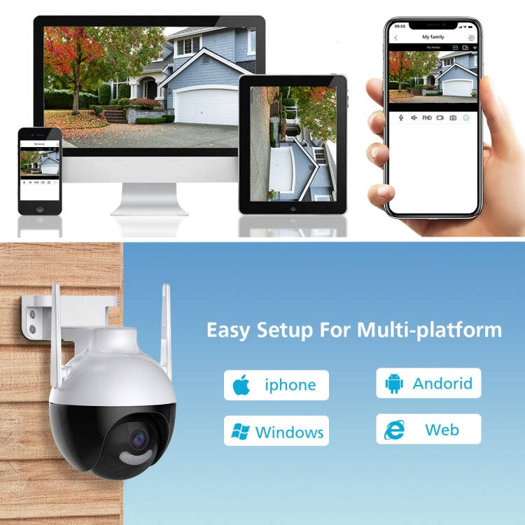 A18 4MP HD Wireless WiFi Smart Surveillance Camera, Specification:EU Plug